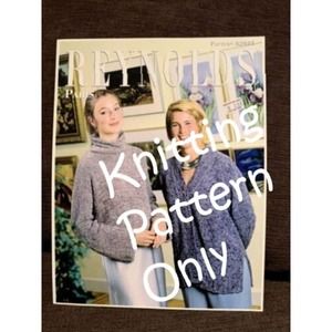 New Reynolds Yarns Paris 82035 One Piece Pullover Easy Cardigan Knitting Pattern